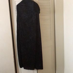 A black cape with hood